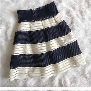 High Waisted Blue&Navy Short Skirt